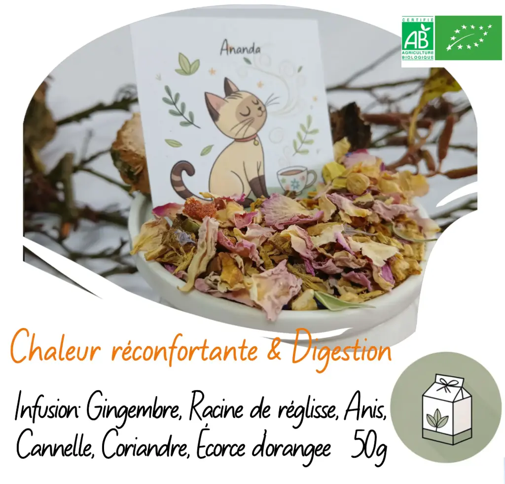 Ananda - Ayurvédique Vata – Air & Éther - infusion Bio Le Vrac 50g