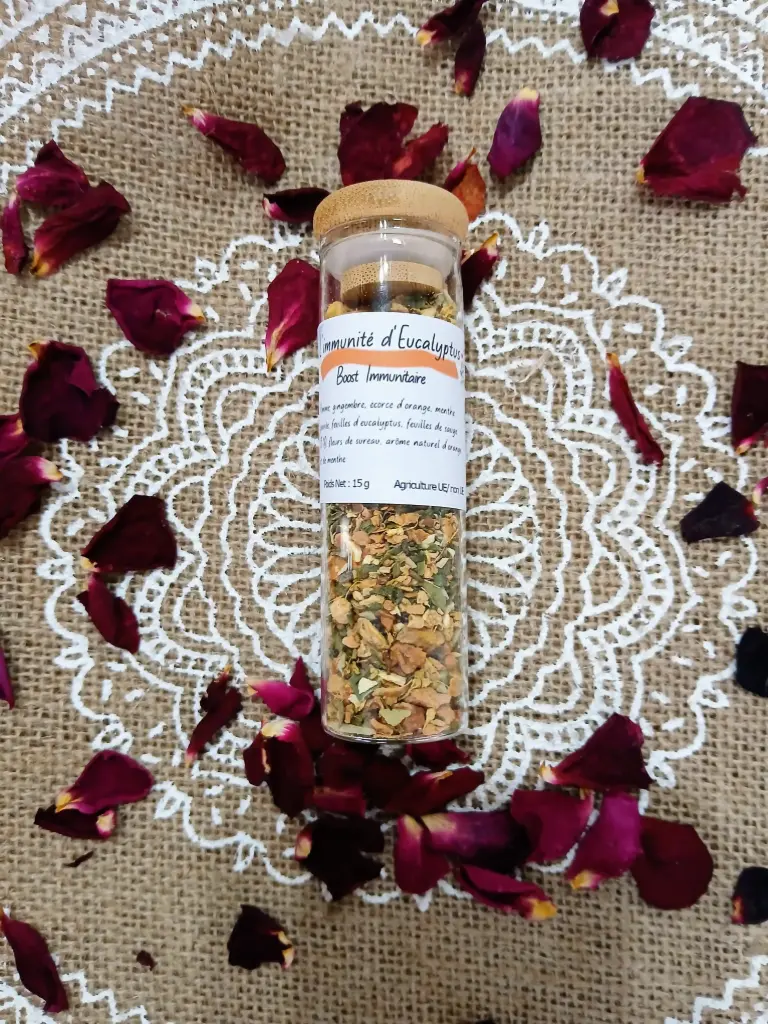La Fiole infusion "L'immunité d'Eucalyptus" Verre & Bambou-  vrac 10g à 15g