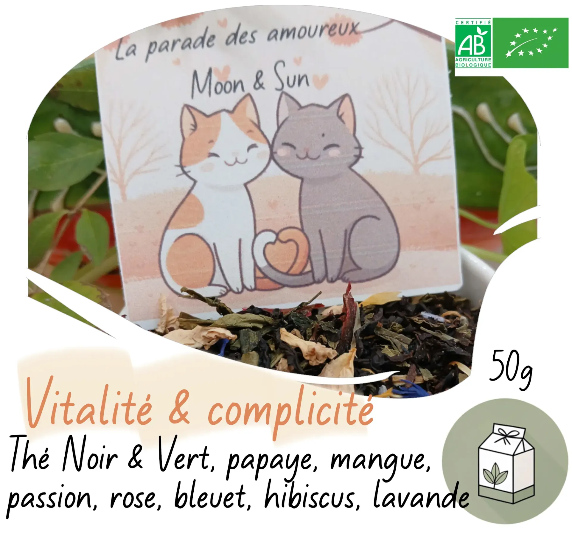 Moon & Sun "La parade des amoureux" - Thé Bio Le Vrac 50g