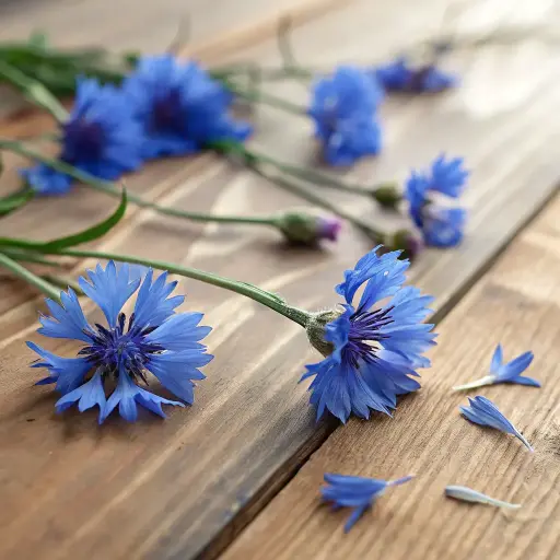 Pétales de bleuets
